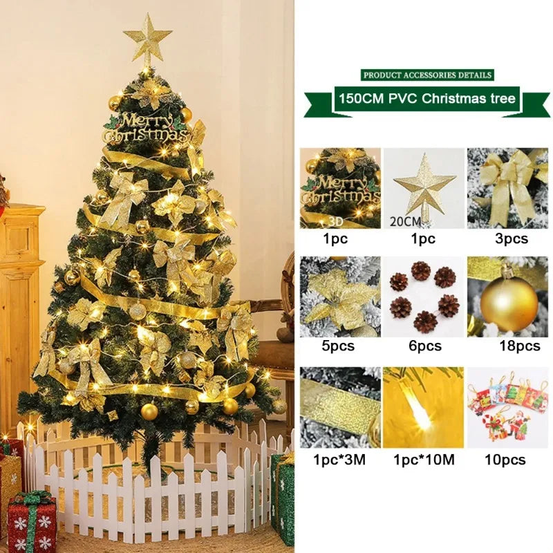 Artificial Christmas Tree Christmas Home Decoration with Led Light Snowflake