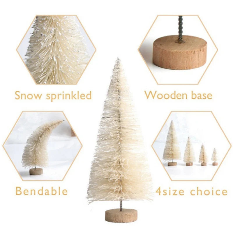 8pcs Mini Decorative Christmas Tree New Year 2024